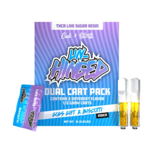 cali x maui labs un hinged thca dual cart pack .5g 2ct gods gift biscotti