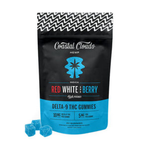 coastal clouds d9 gummies 20ct red white berry