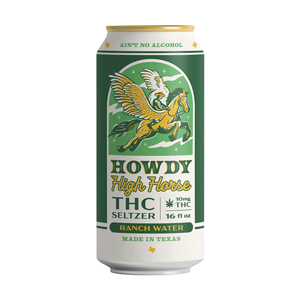 howdy high horse seltzer 10mg 16oz ranch water
