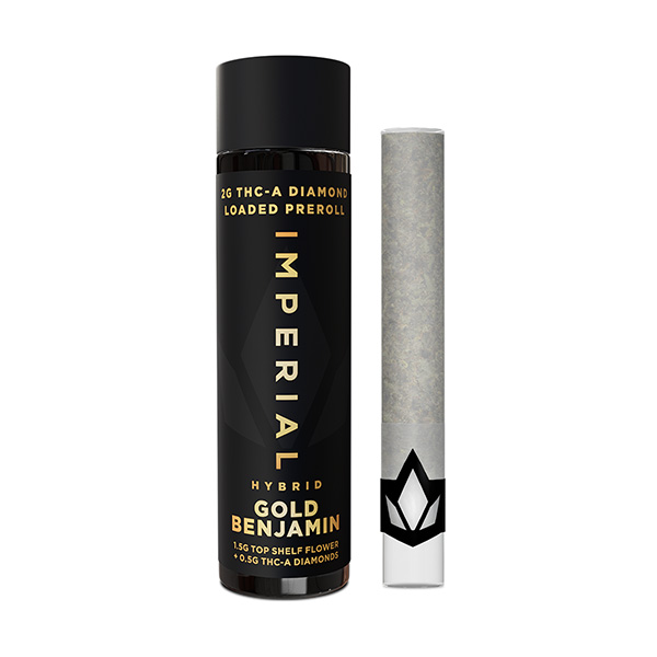 imperial 2g thca diamond loaded pre roll gold benjamin