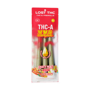 lost thc vvs sugar prerolls 3ct fruity pebz