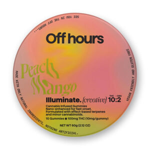 off hours gummies illuminate creative peach mango
