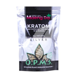 opms silver green vein maeng da kratom capsules 480ct