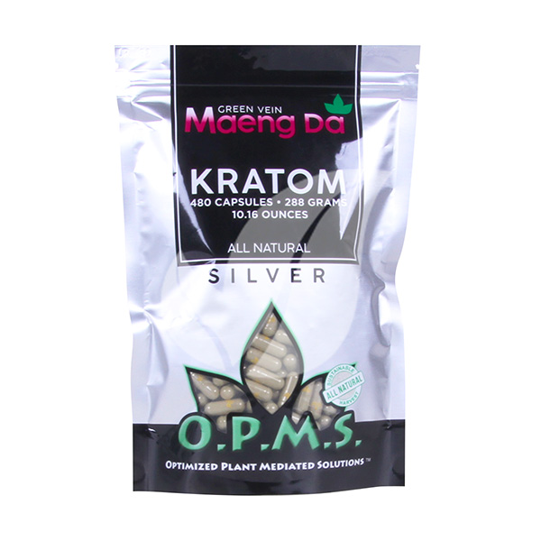 opms silver green vein maeng da kratom capsules 480ct