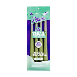 purple tcha pre rolls 1g 4ct alaskan thunderfuck