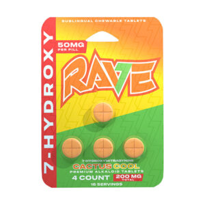 rave 7hdroxy tablets 50mg 4ct cactus cool