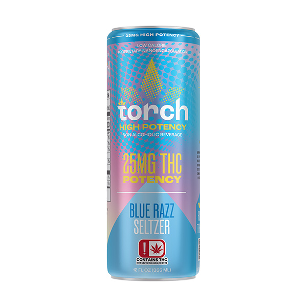 torch drinks high potency 25mg seltzer blue razz