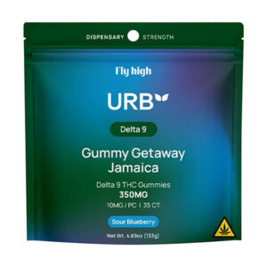 urb d9 gummy getaway jamaica 350mg sour blueberry