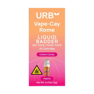 urb vape cay rome liquid badder 2g cartridge cotton candy