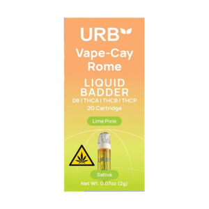 urb vape cay rome liquid badder 2g cartridge lime pixie