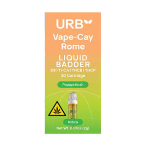 urb vape cay rome liquid badder 2g cartridge papaya kush