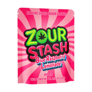 zour stash thca 3.5g flower blue raspberry lemonade
