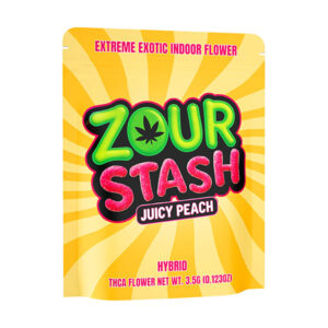 zour stash thca 3.5g flower juicy peach