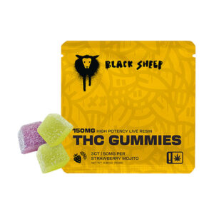black sheep live resin gummies 150mg 3ct strawberry mojito