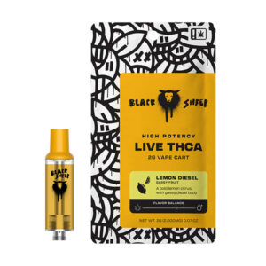 black sheep live thca 2g cartridge lemon diesel