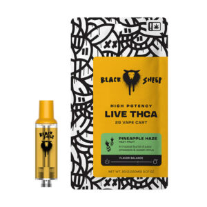 black sheep live thca 2g cartridge pineapple haze