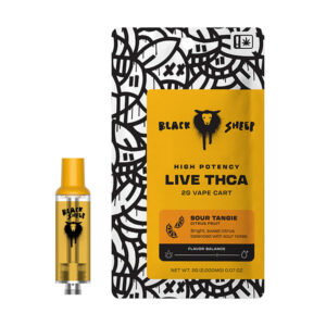 black sheep live thca 2g cartridge sour tangie