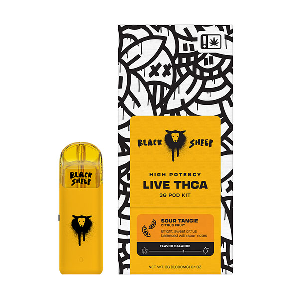 black-sheep-live-thca-3g-pod-kit-Sour-Tangie black sheep live thca 3g pod kit sour tangie