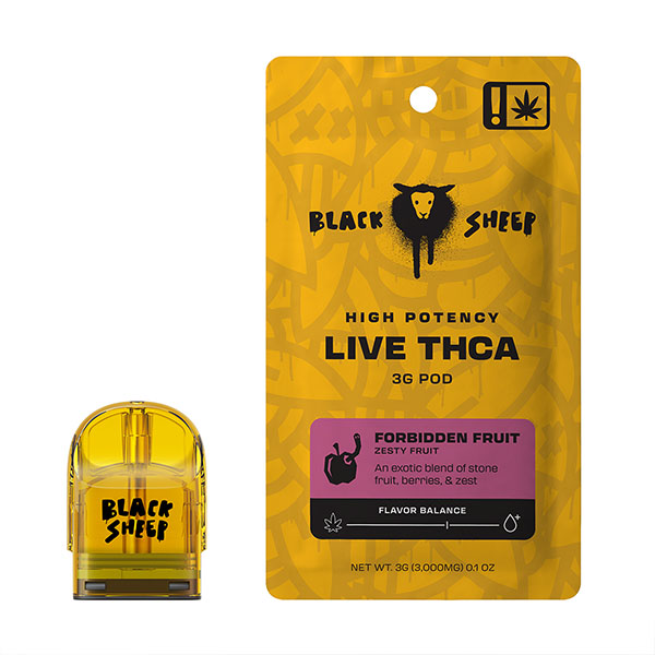 black sheep live thca 3g pod refill forbidden fruit