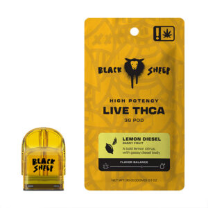 black sheep live thca 3g pod refill lemon diesel