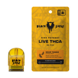 black sheep live thca 3g pod refill sour tangie
