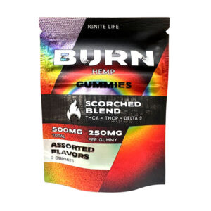burn hemp scorched blend gummies 500mg 2ct assorted