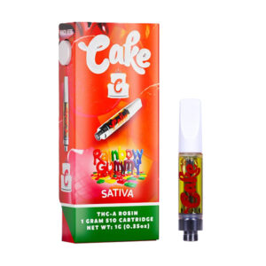 cake thc a rosin cartridge 1g rainbow gummy
