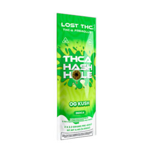 lost thc thca hash hole 2x2.2g pre rolls og kush