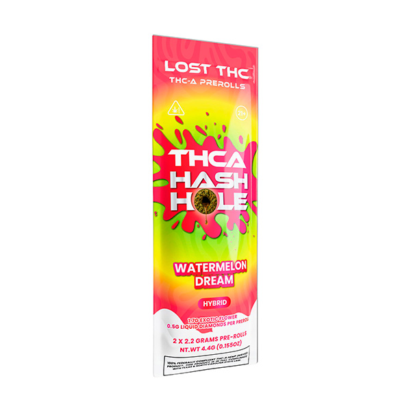 lost-thc-thca-hash-hole-2x2.2g-pre-rolls-watermelon-dream lost thc thca hash hole 2x2.2g pre rolls watermelon dream