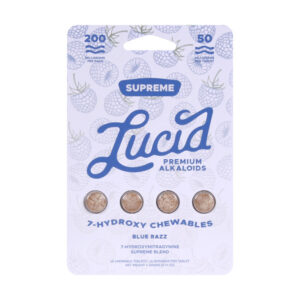 lucid supreme blend 7hydroxy tablets 200mg 4ct blue razz
