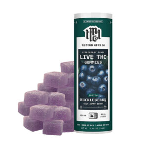 modern hemp co live d9 gummies 20ct huckleberry