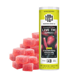 modern hemp co live d9 gummies 20ct strawberry rhubarb