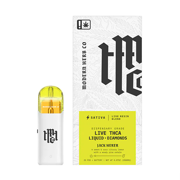 modern hemp co live thca liquid diamonds 2g podkit jack herer