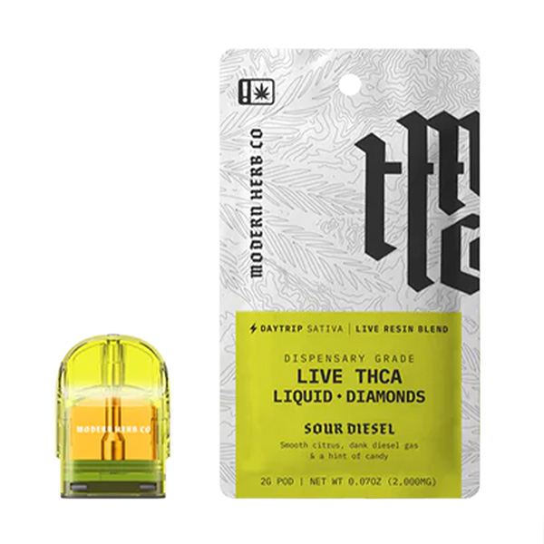 modern hemp co live thca liquid diamonds 2g podrefill dt sour diesel
