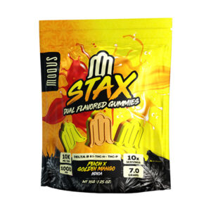 modus stax 1000mg gummies peach x golden mango