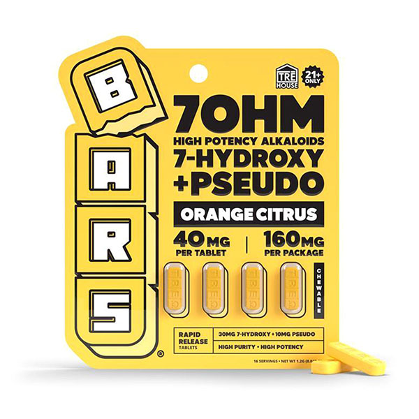 trehouse bars 7 hydroxy tablets 120mg 4ct orange citrus