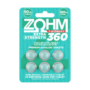 zohm extra strength 7 hydroxy tablets – baja blast | (6ct) 360mg