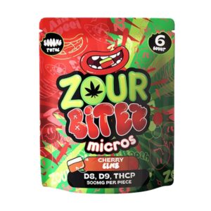 zour bitez micros 3000mg gummies 6ct cherry lime