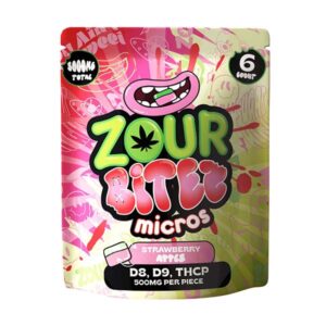 zour bitez micros 3000mg gummies 6ct strawberry apple