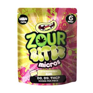 zour bitez micros 3000mg gummies 6ct strawberry kiwi