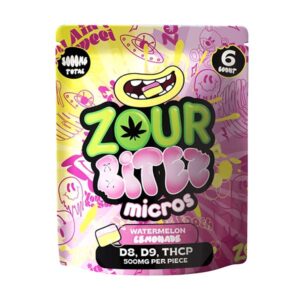 zour bitez micros 3000mg gummies 6ct watermelon lemonade
