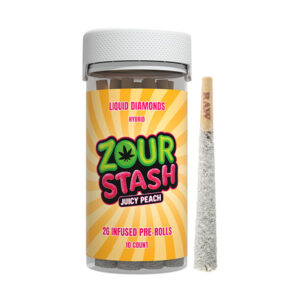 zour stash 2g prerolls 10ct juicy peach new
