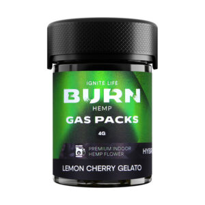burn hemp gas packs 4g thca flower lemon cherry gelato
