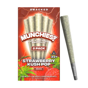 delta munchies thcp 1g thca prerolls 5pk strawberry kush pop