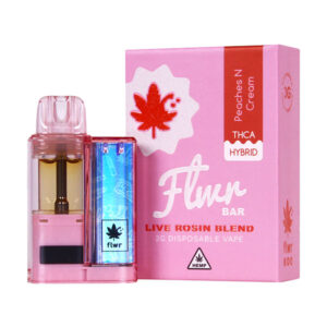 flwr bar live rosin 3g disposable peaches n cream