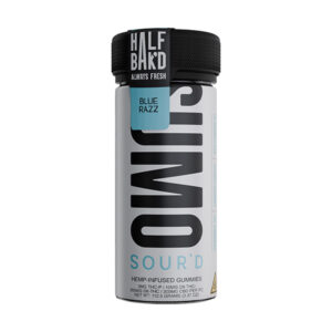 half bakd sumo sourd 10000mg 25ct gummies blue razz