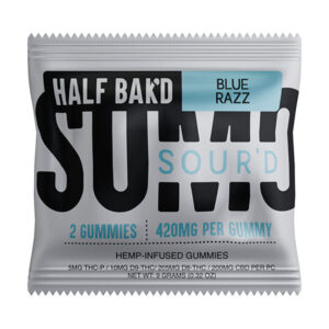 half bakd sumo sourd 840mg 2ct gummies blue razz