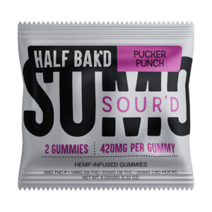 half bakd sumo sourd 840mg 2ct gummies pucker punch