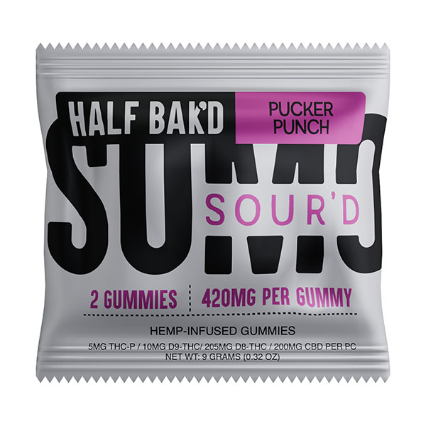 Half Bak'd Sumo Sour'd Gummies | 420mg (2ct) | Delta 8 Resellers