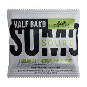 half bakd sumo sourd 840mg 2ct gummies sour zkittles